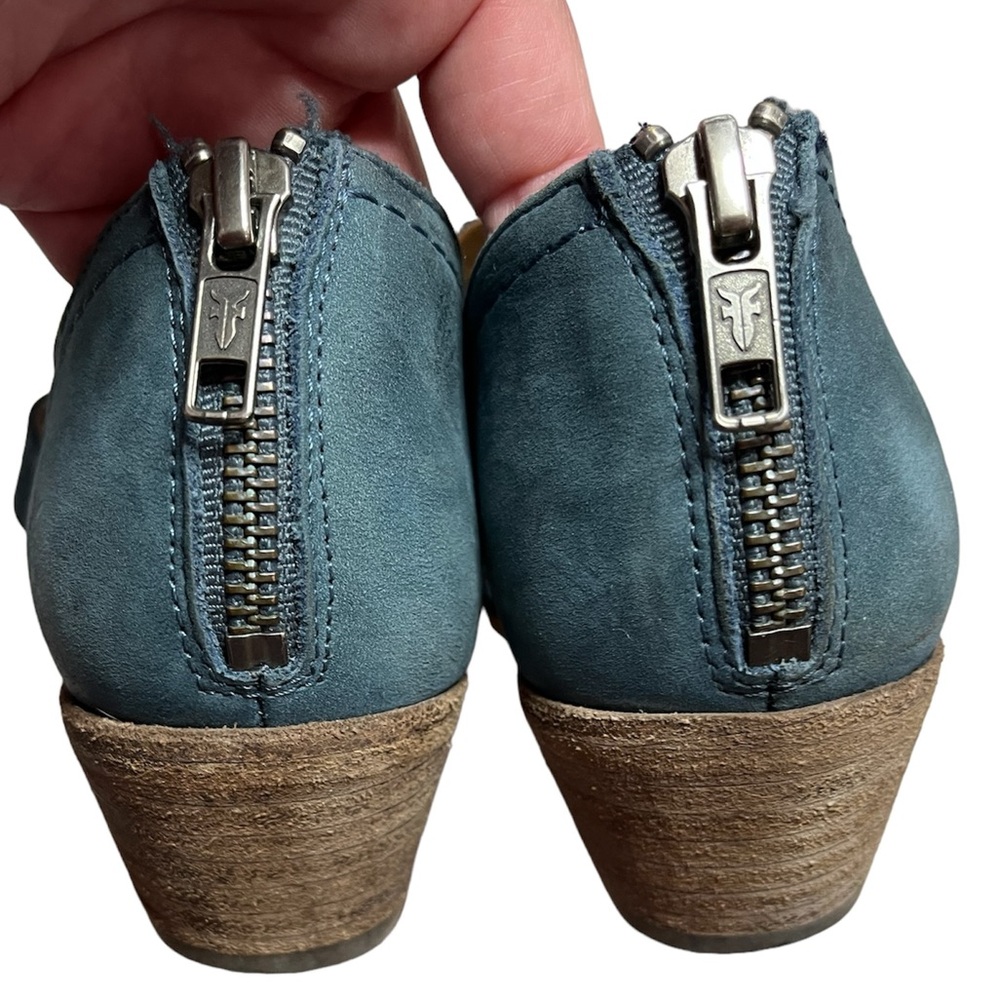 Frye 3471559 Ray Huarache Shootie Fisherman Woven Leather Shoes Blue Teal 6.5 - Picture 6 of 7